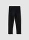Girls' black stretch cotton slim fit leggings_1