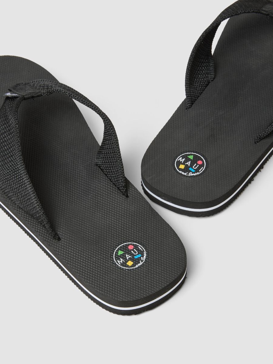 Black flip-flops with soft sole_2