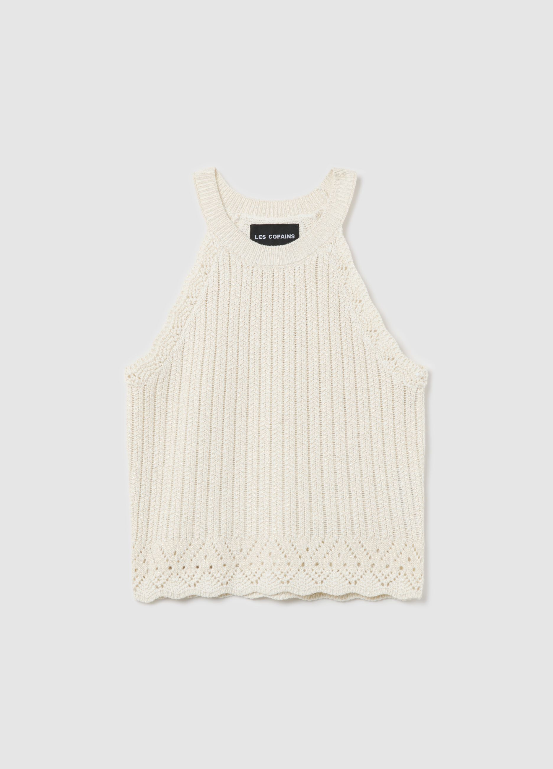 Crochet top with lurex