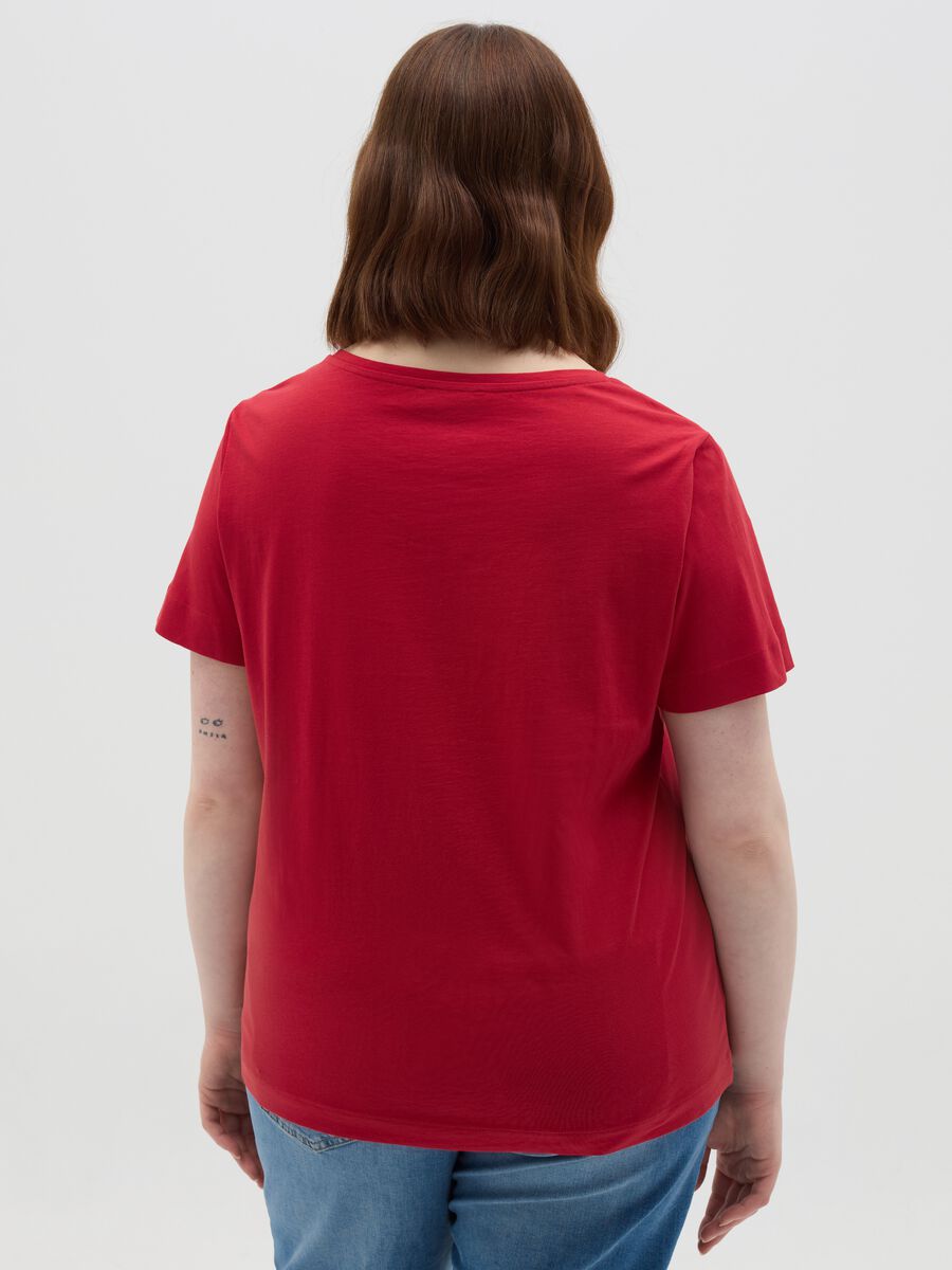 Red pure cotton Mya T-shirt_2