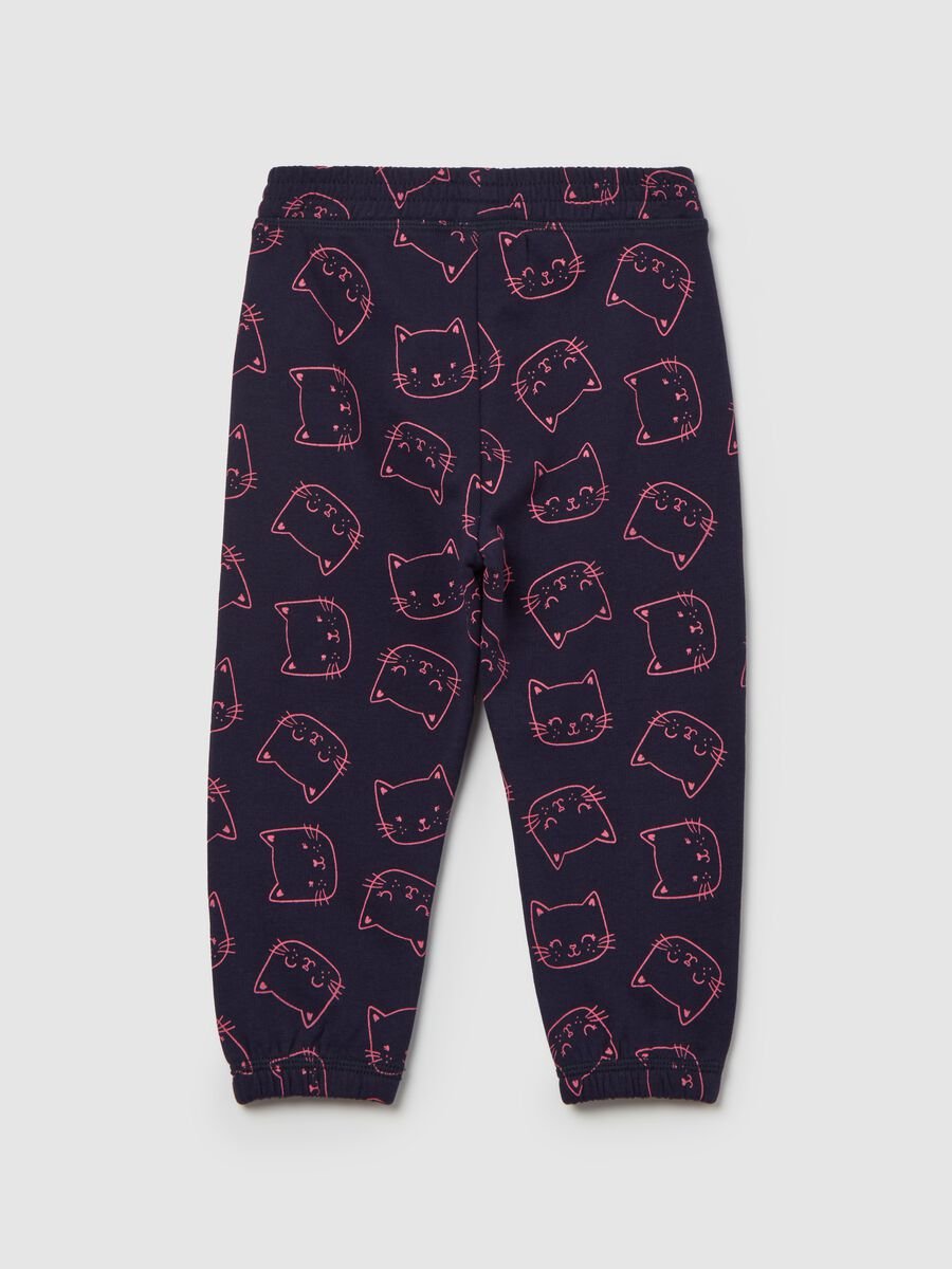 Joggers con profili elasticati e stampa_1
