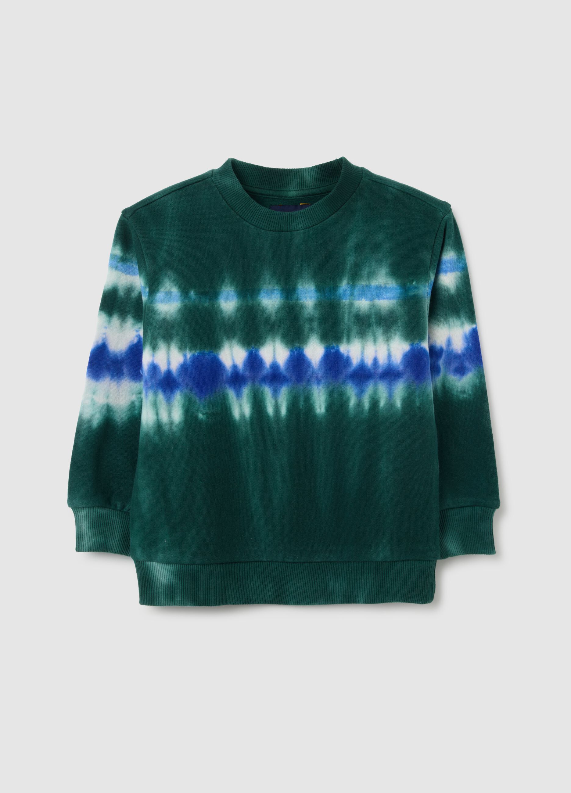 Children's multicoloured pure cotton tie-dye effect sweatshirt