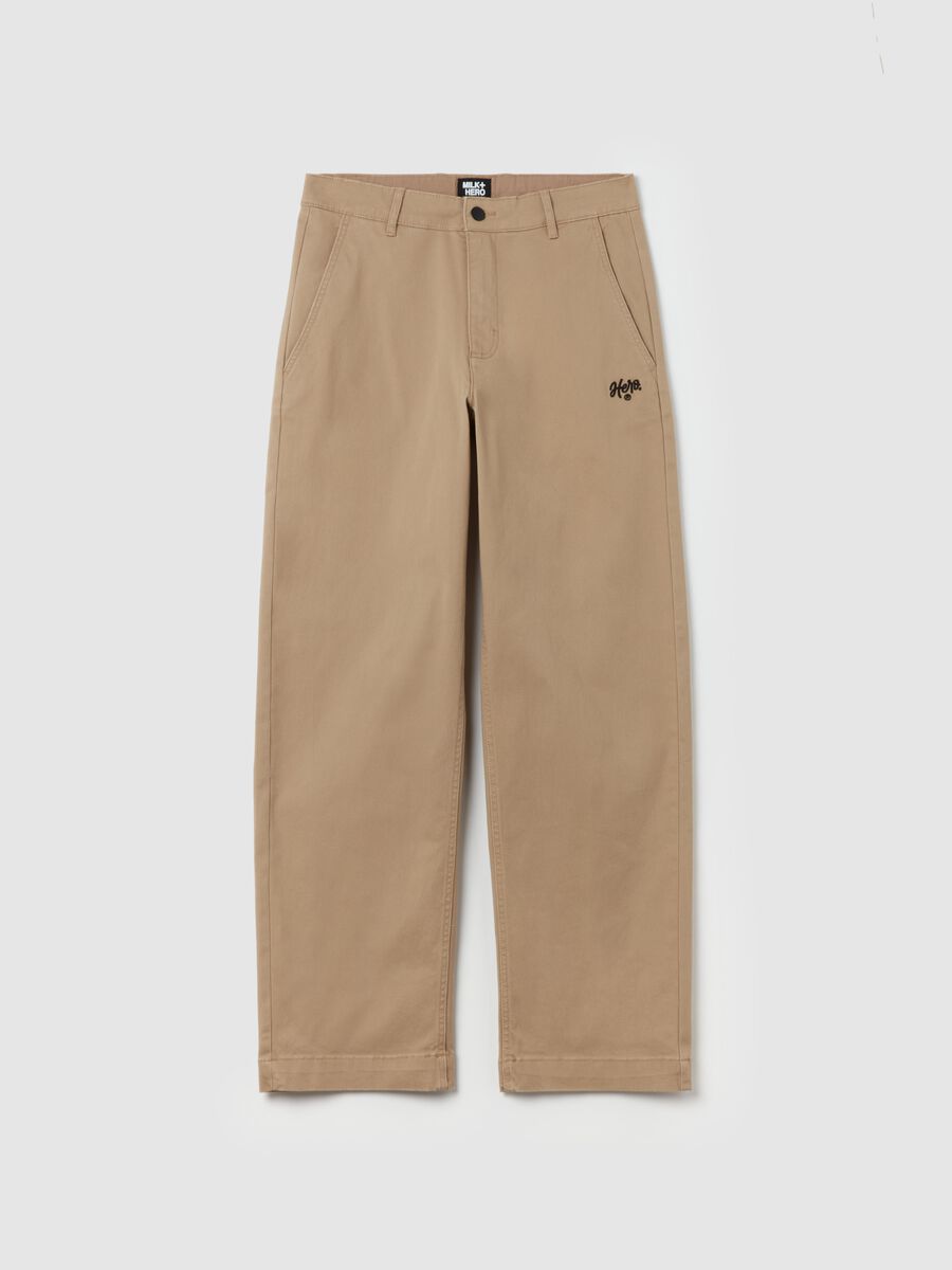 Baggy trousers with "Hero" embroidery_4