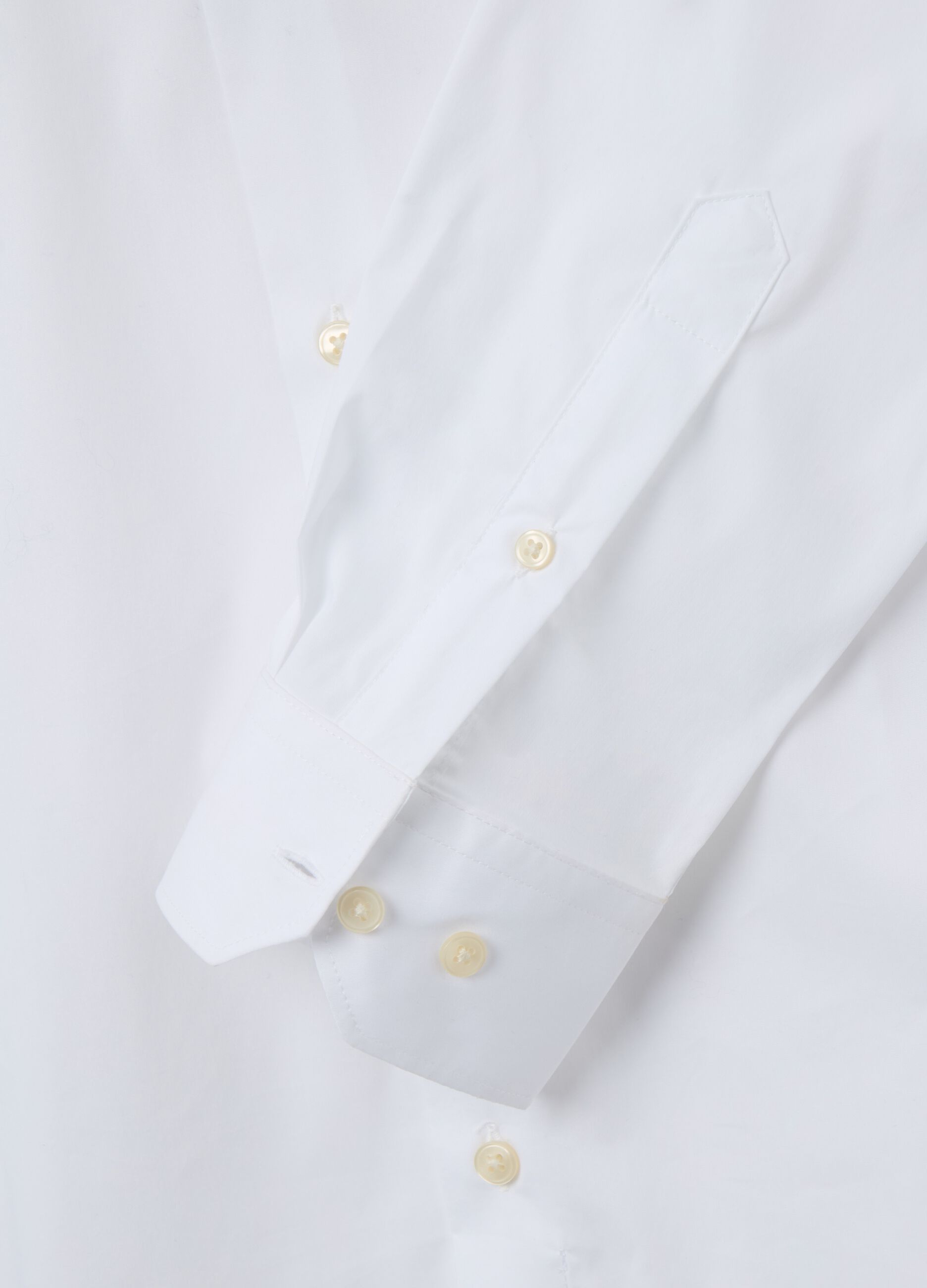 Camicia slim fit stretch tinta unita