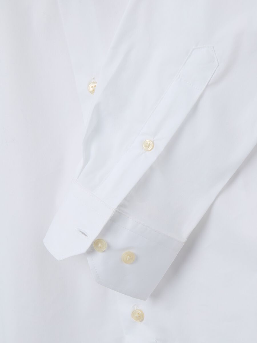 Solid colour stretch slim-fit shirt_5