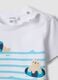 Blue and white pure cotton T-shirt and shorts set for baby boy, regular fit_2