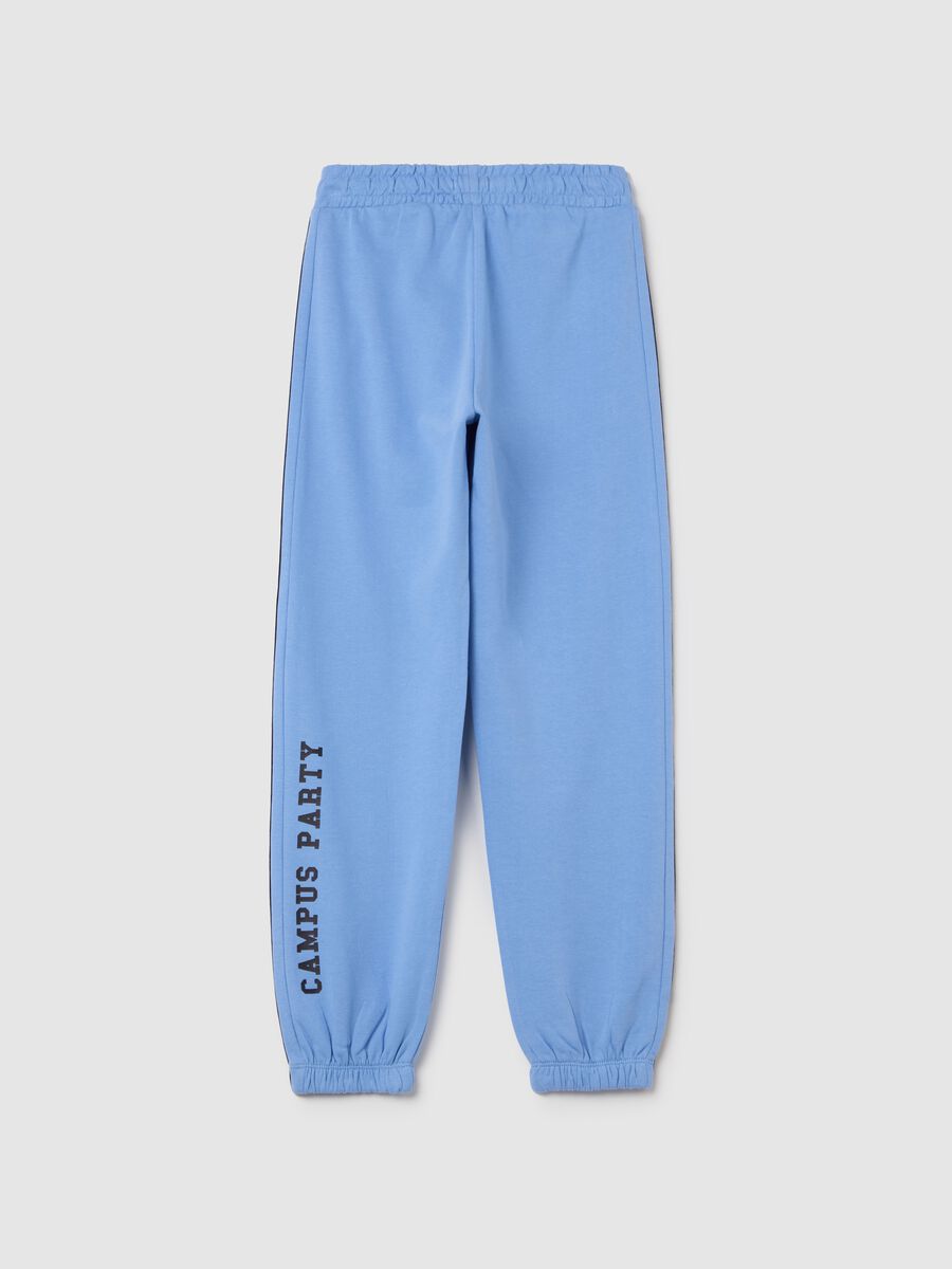 Joggers with contrasting bands and "Sunset” print_4