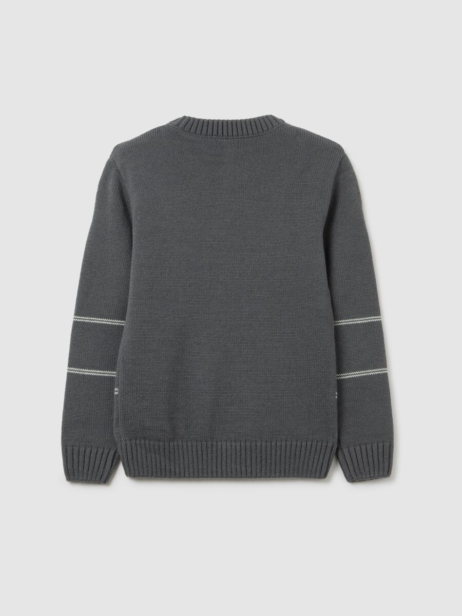 Maglione multicolor da ragazzo regular fit con motivo jacquard_4