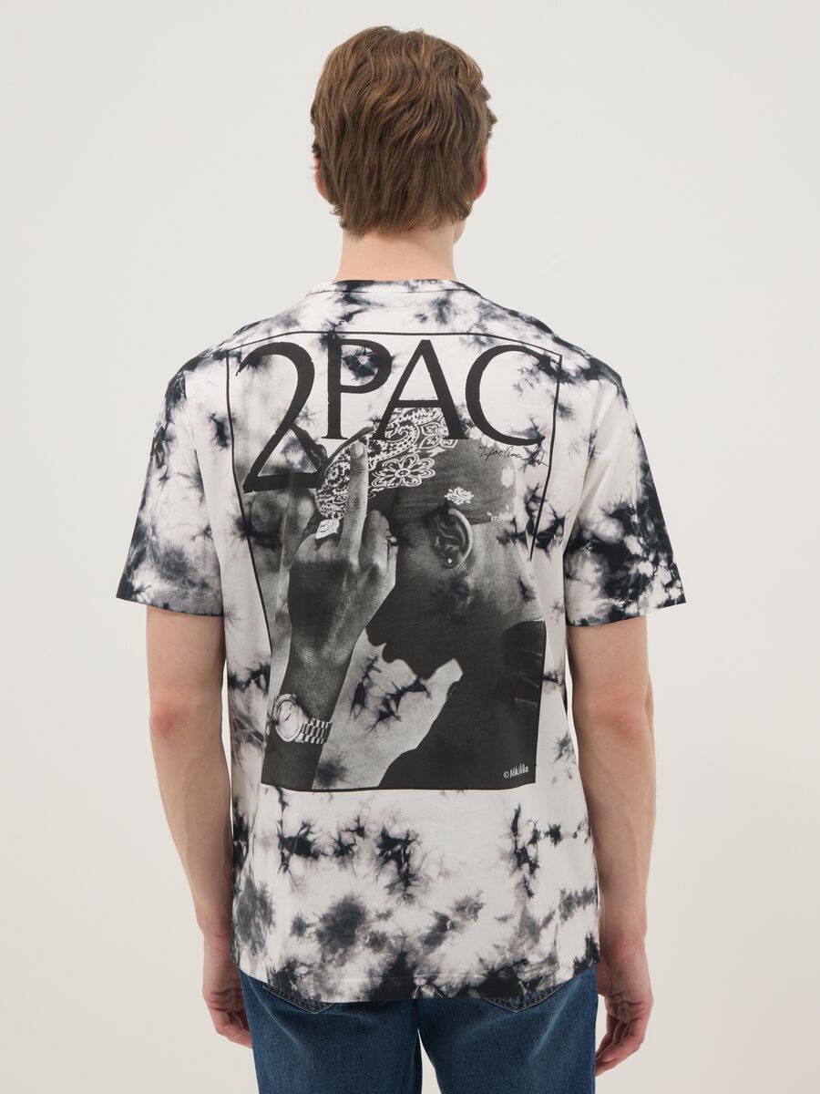 Multicolour pure cotton regular fit T-shirt with Tupac print_1
