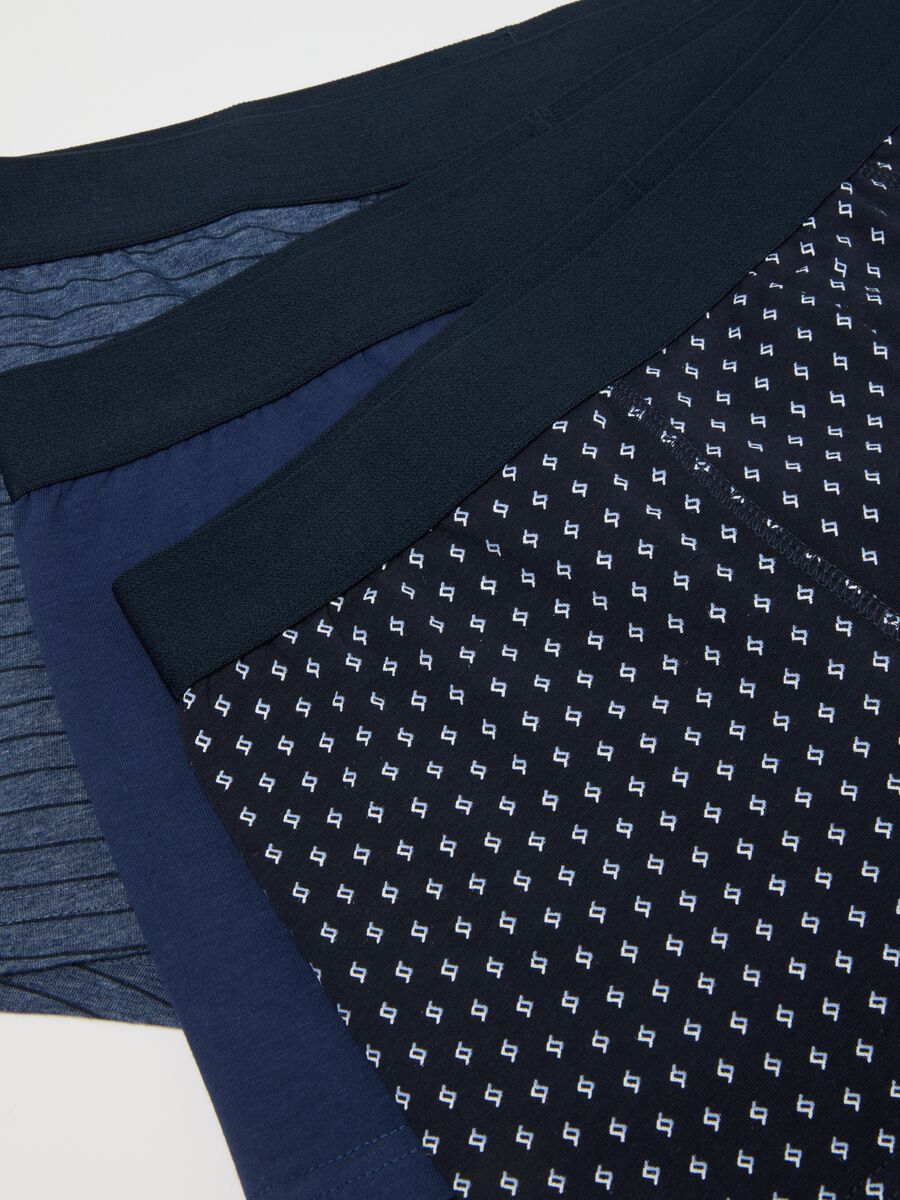 Tripack boxer in cotone elasticizzato multicolor regular fit_5