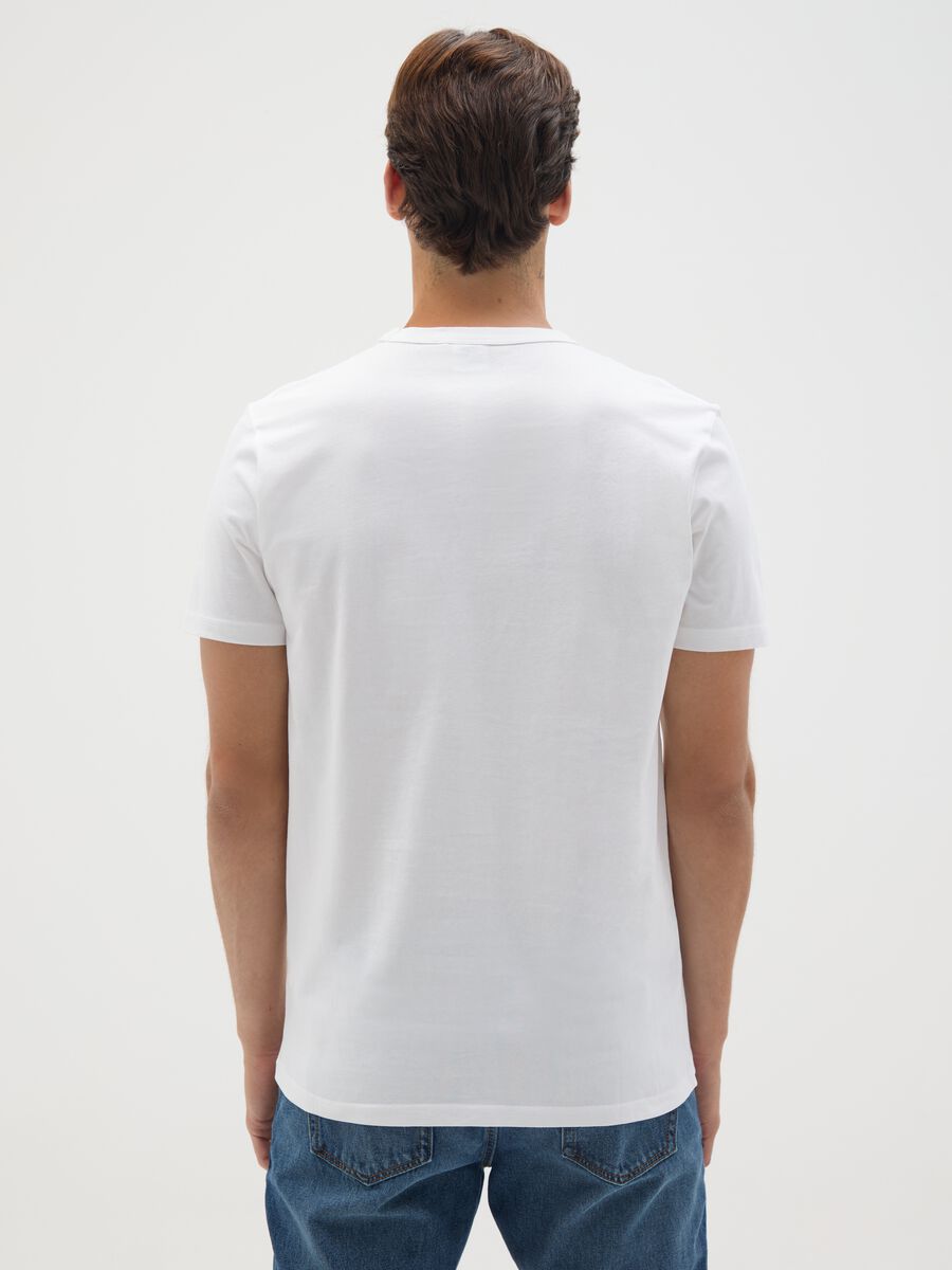 T-shirt in puro cotone bianca regular fit_2