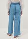 Light blue pure lyocell palazzo trousers with elasticated waist, wide-leg_2