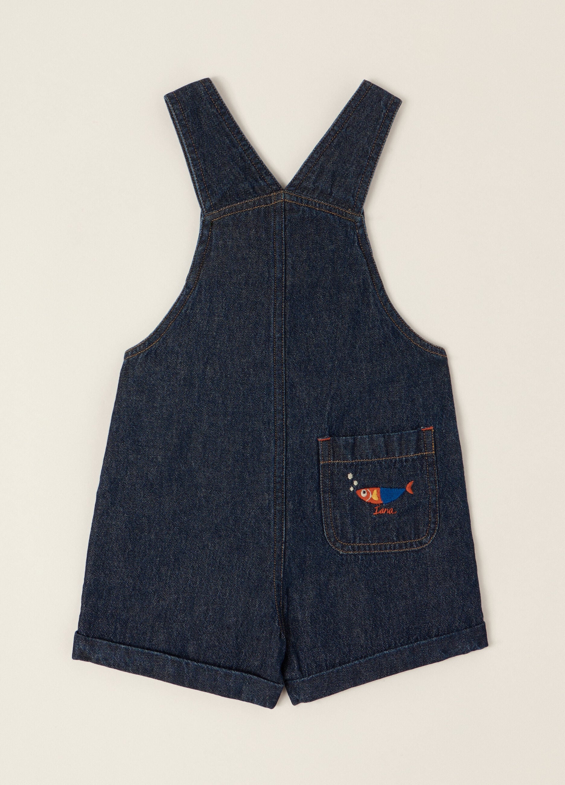Salopette in chambray di puro cotone IANA 
