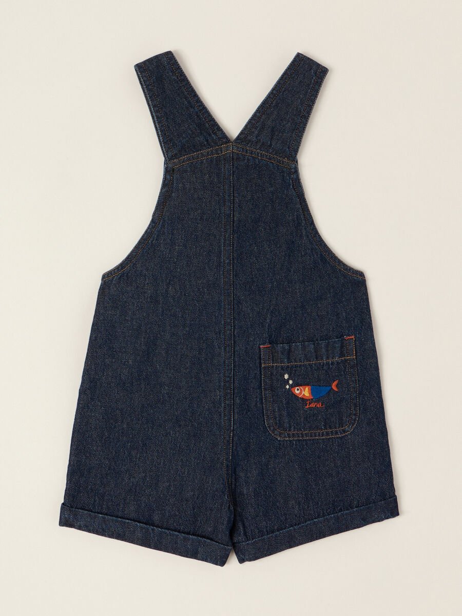 Salopette in chambray di puro cotone IANA _1