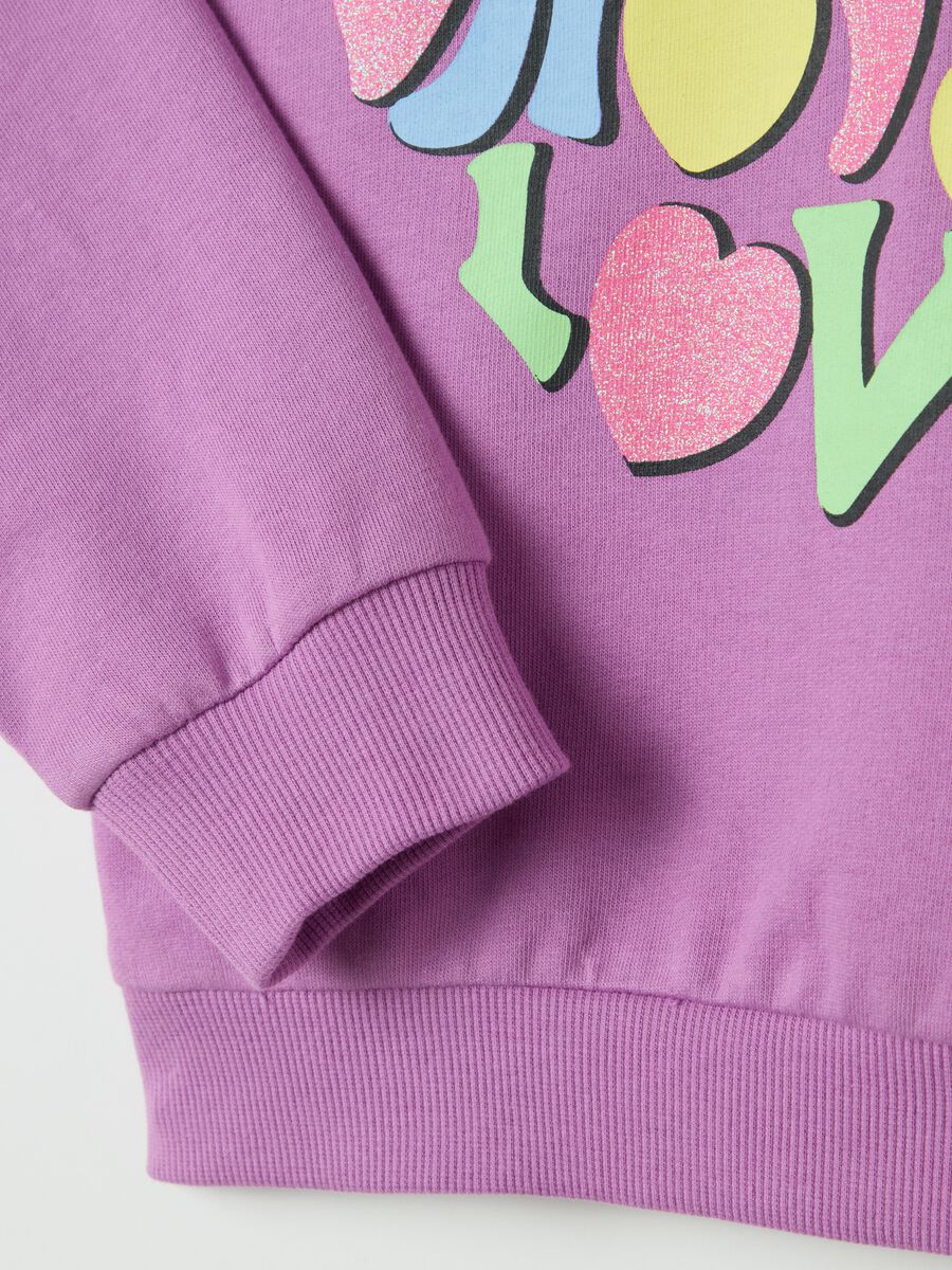 French terry sweatshirt with glitter print_3