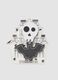Black and white kitchen sponge set in skull and bat shapes_0