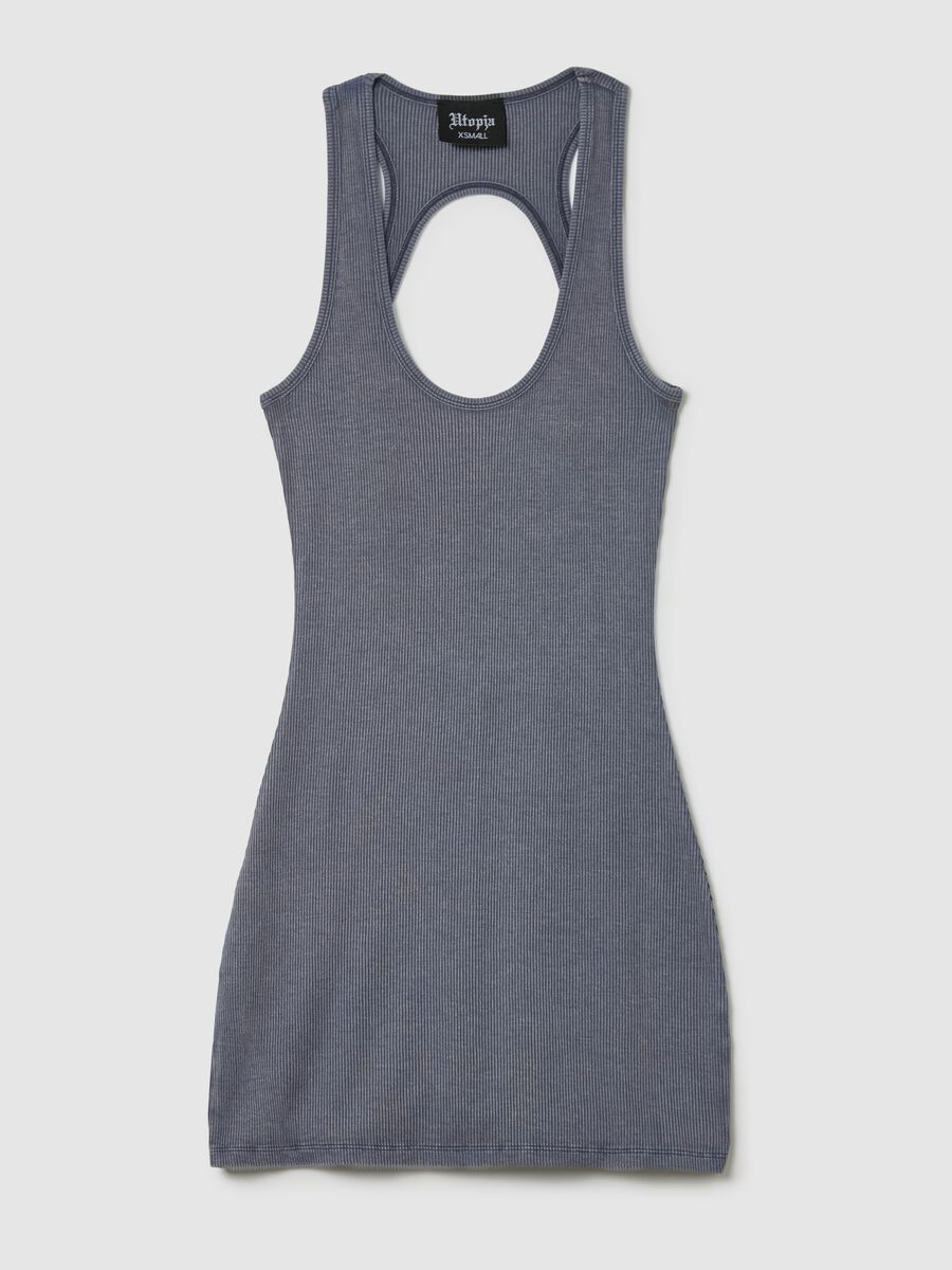 Backless Mini Dress Vintage Grey_6