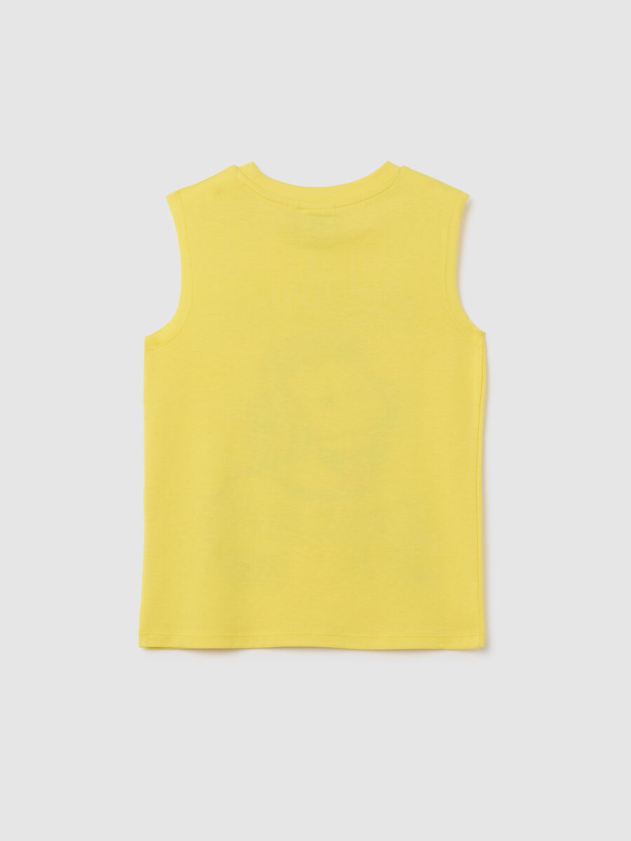 Yellow regular fit child’s T-shirt in pure cotton_1