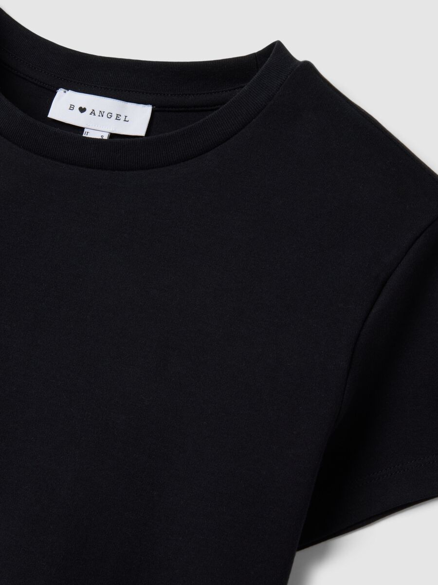 T-shirt in puro cotone nero regular fit_5