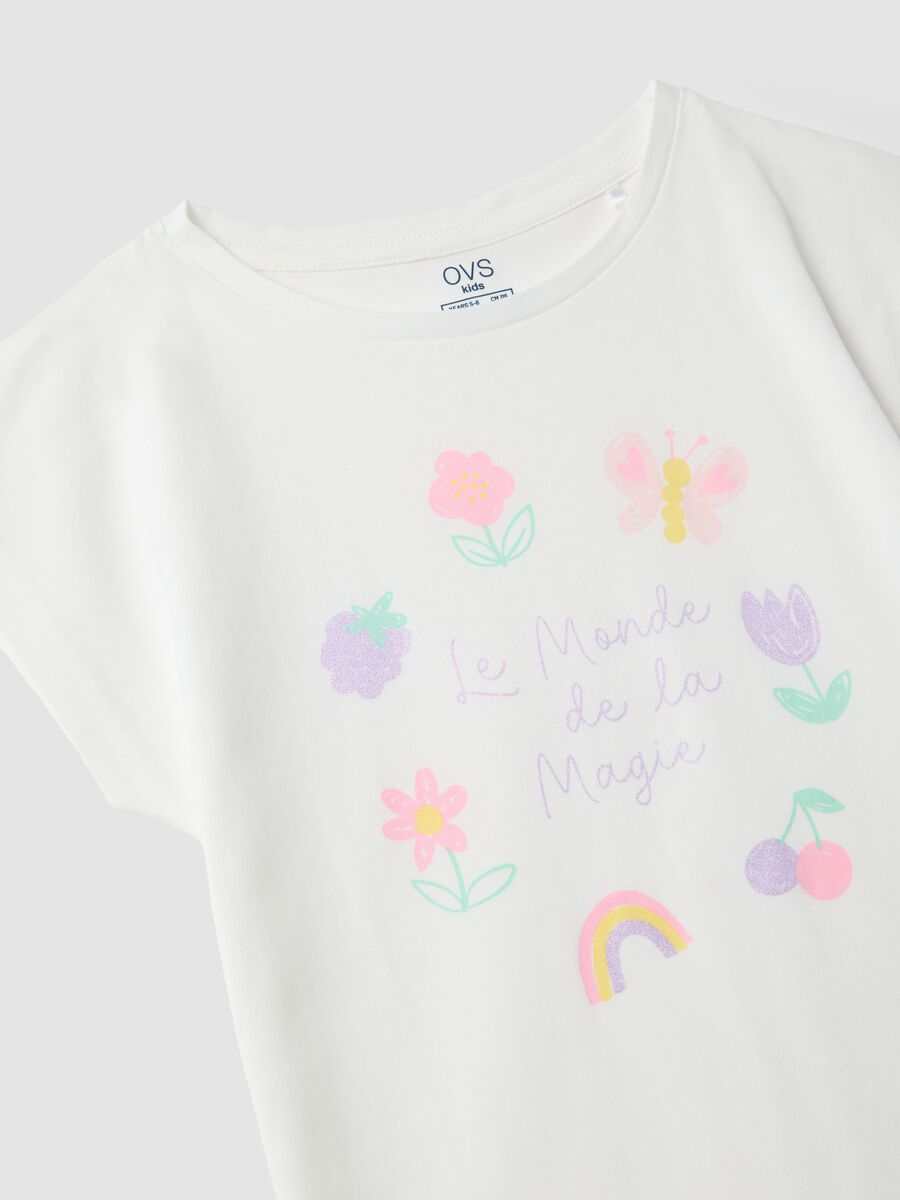 Pigiama in puro cotone multicolor da bambina regular fit con disegni_2