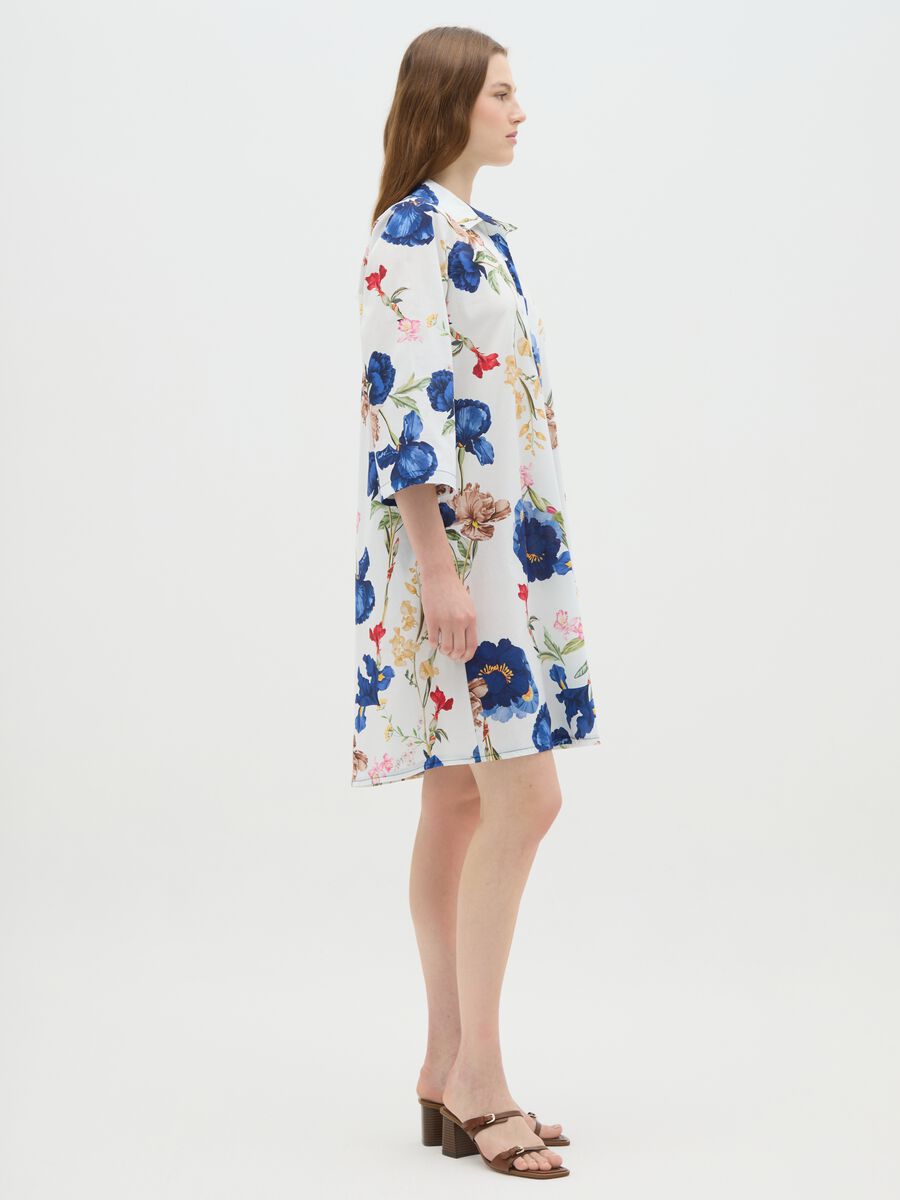 Women's multicolour cotton shirt dress, regular fit_1