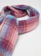 Multicoloured Checkered Scarf with Fringe_1