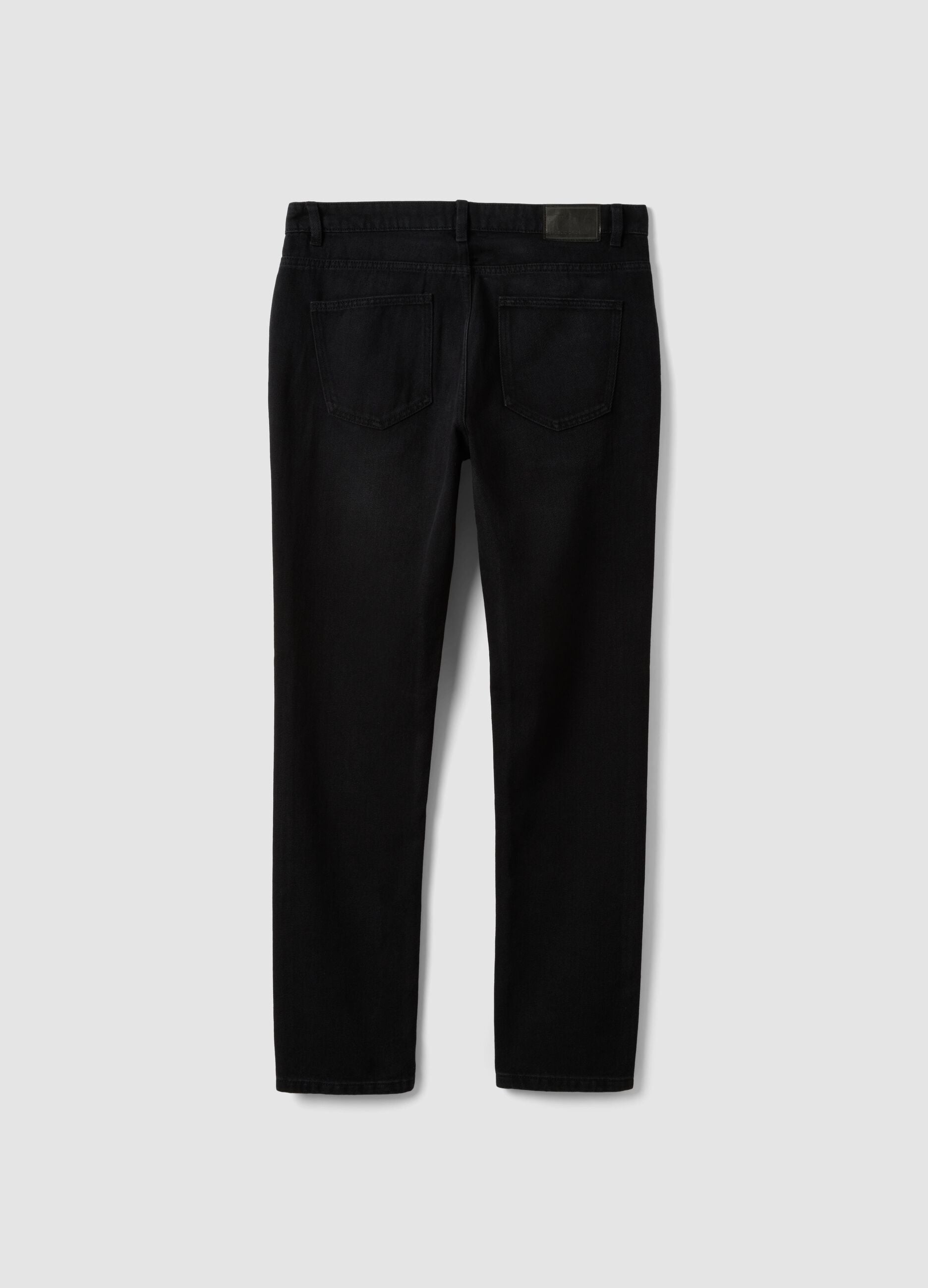 Jeans neri in misto cotone e viscosa slim fit