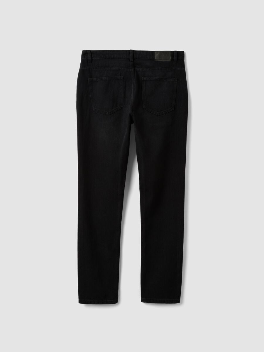 Jeans neri in misto cotone e viscosa slim fit_2