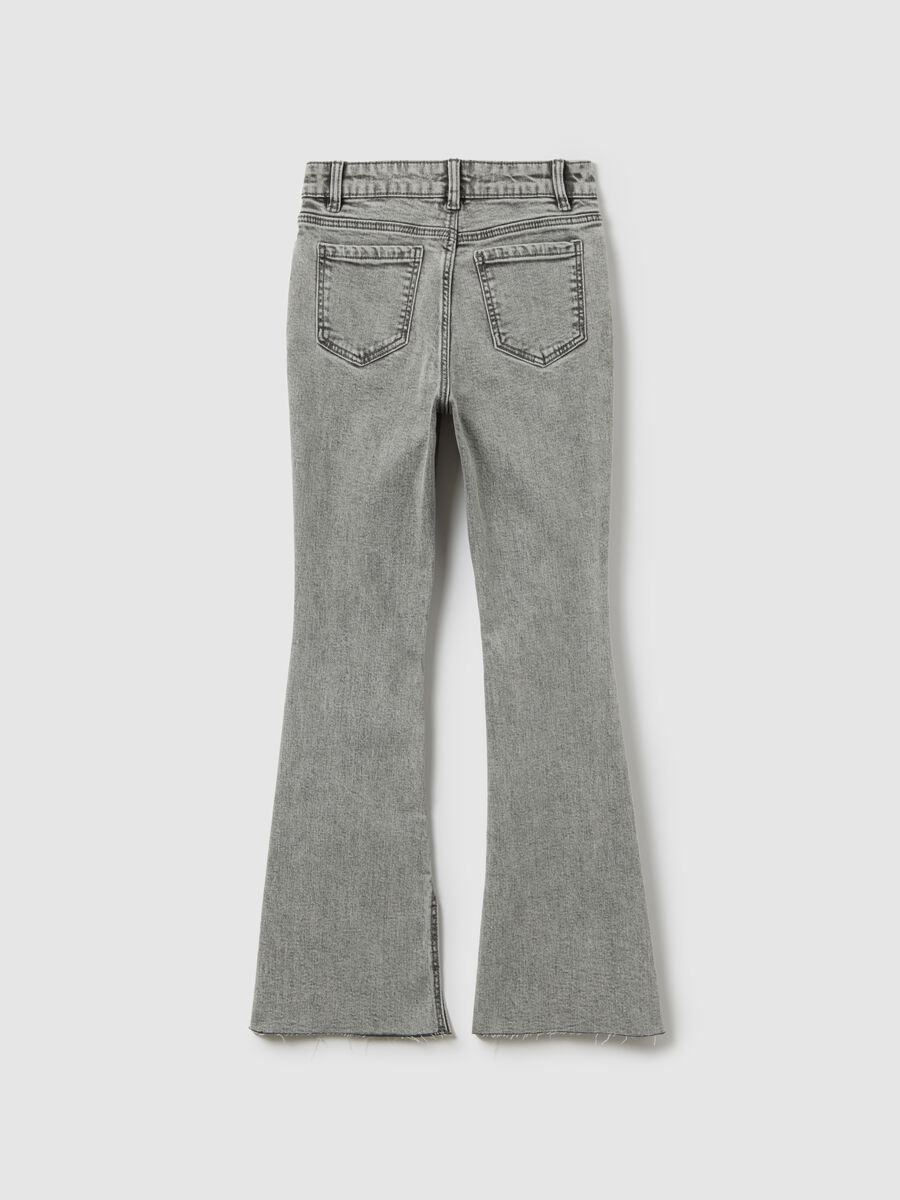 Jeans grigi flare elasticizzati_4