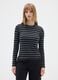 Grey striped long-sleeved stretch t-shirt_1