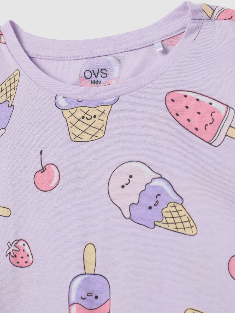 Girls' purple pure cotton pyjamas regular fit_2
