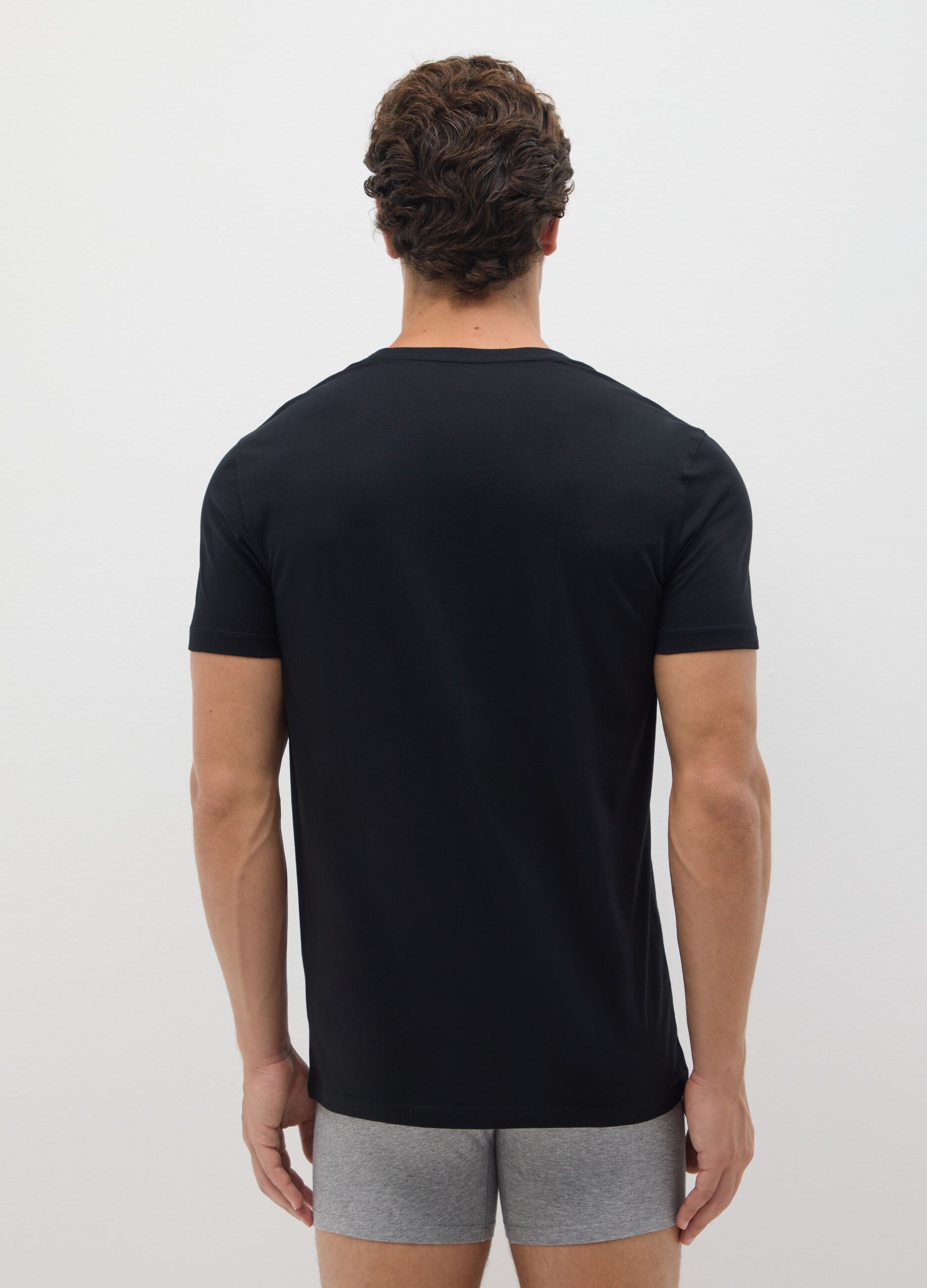 Bipack di t-shirt in puro cotone blu regular fit