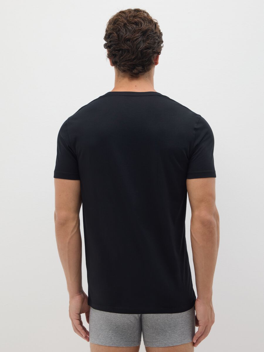 Bipack di t-shirt in puro cotone blu regular fit_2
