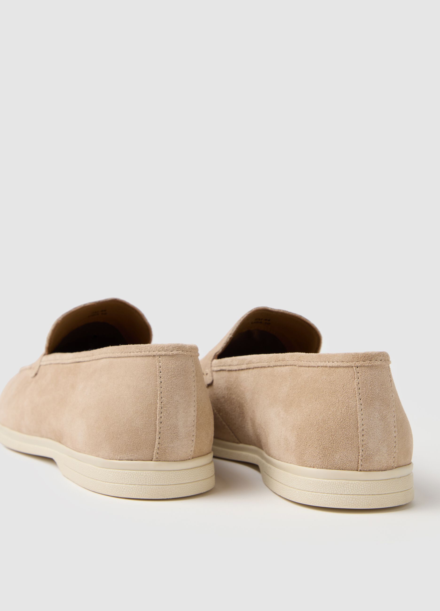 Beige Leather Moccasins by Piombo