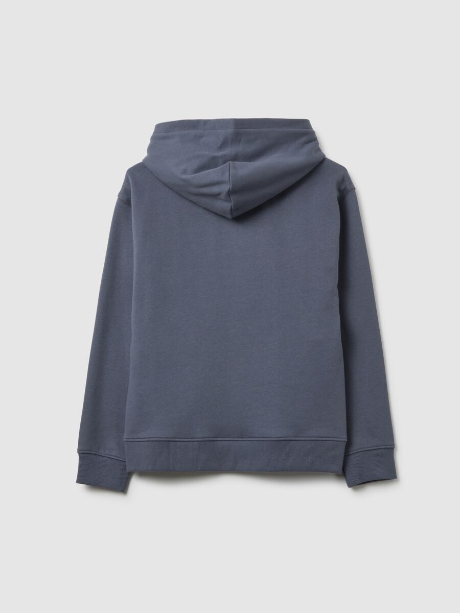 Boys' blue hoodie in pure cotton regular fit_1