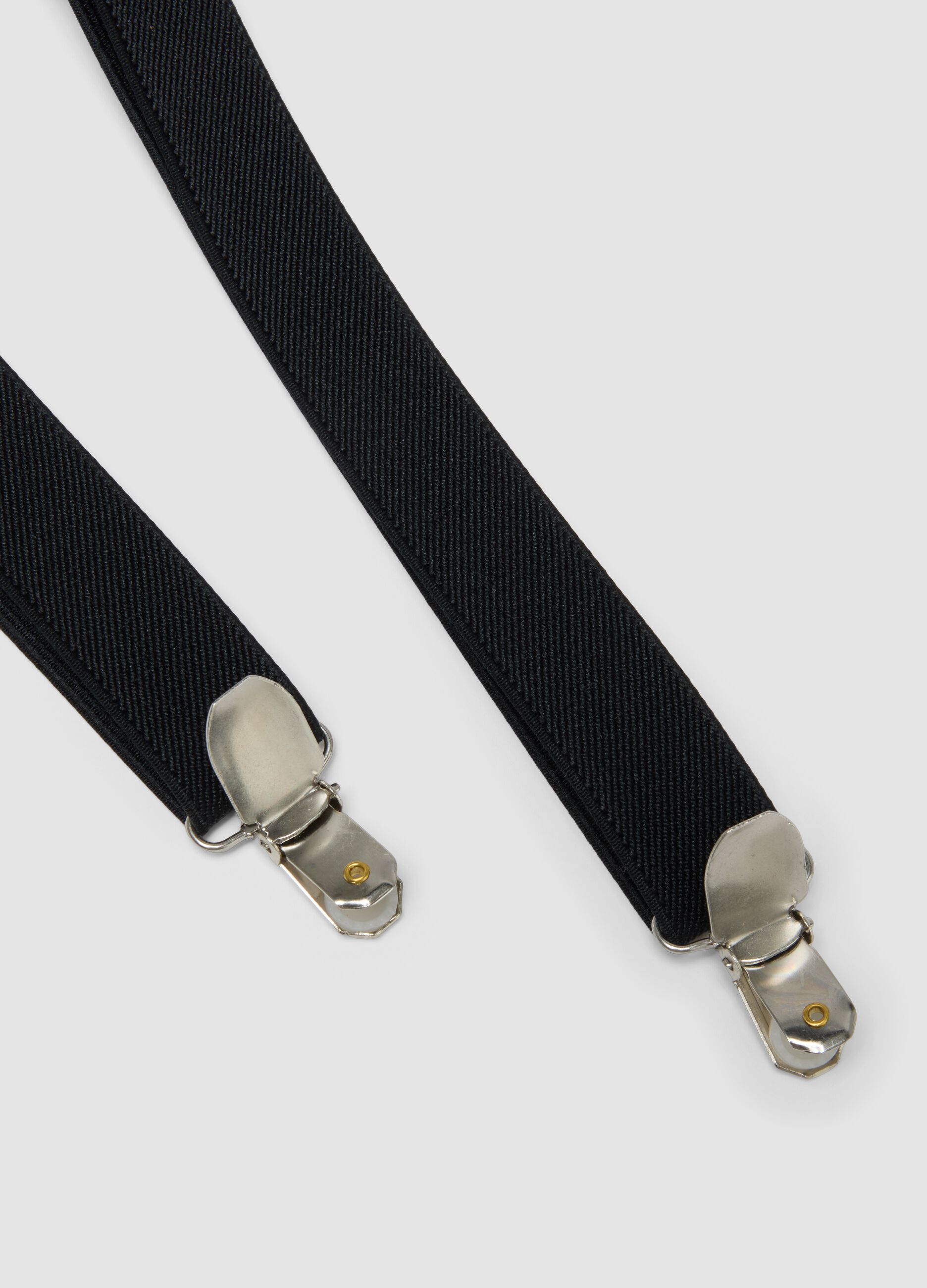 Bretelle nere elasticizzate con clip