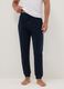 Blue pure cotton regular fit pajama trousers_1