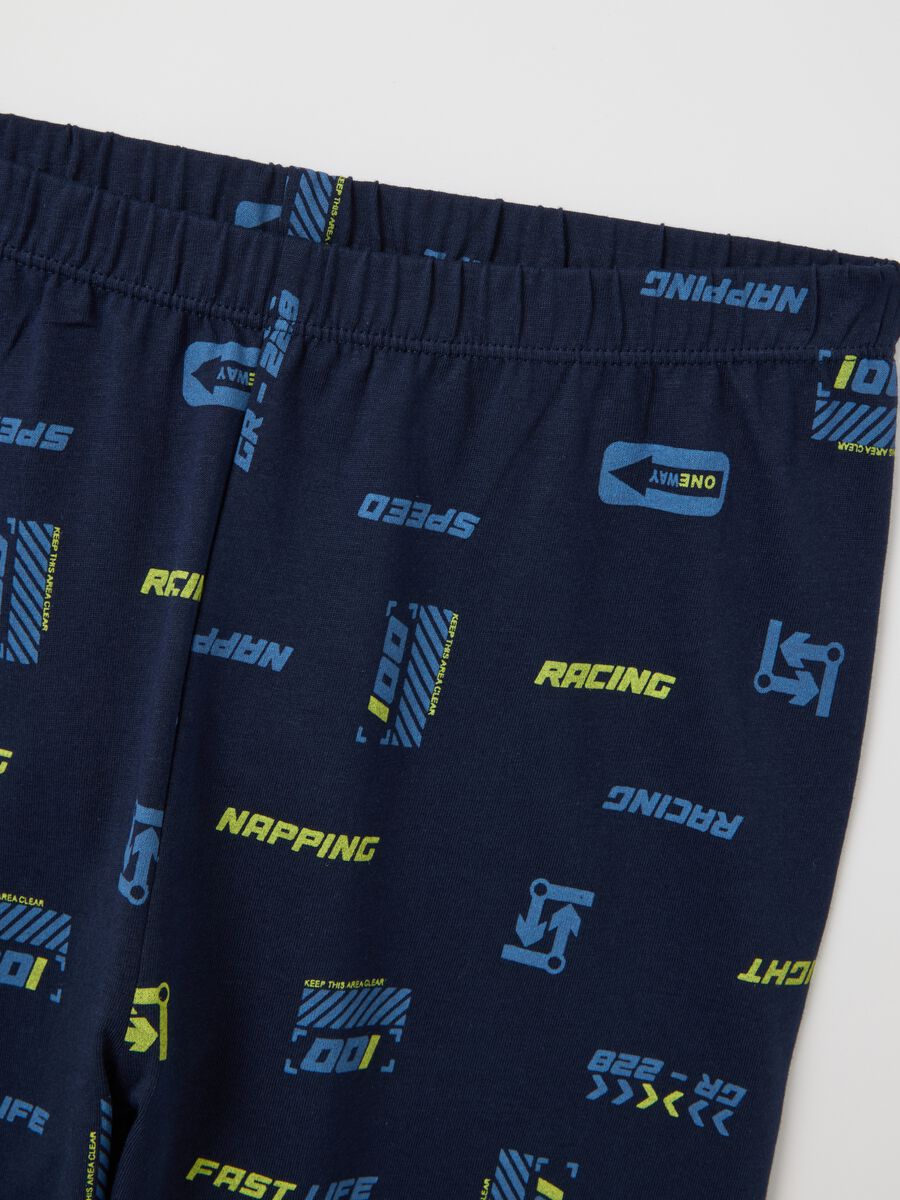 Pigiama da ragazzo in puro cotone blu regular fit_2