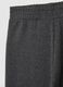 Grey regular fit cotton blend trousers with elasticated waist_5