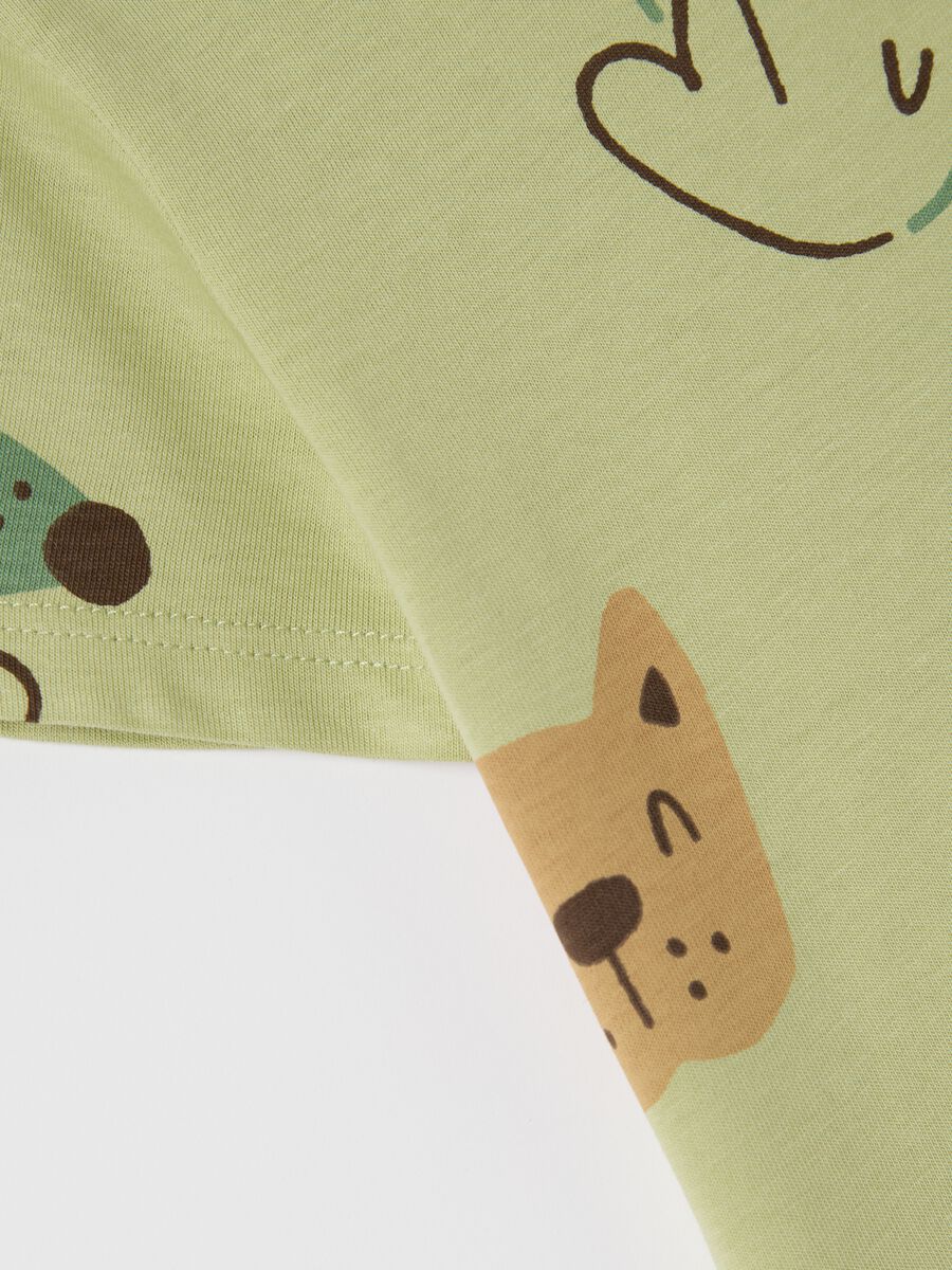 Cotton T-shirt with puppy print_2