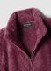 Felpa viola malva con girocollo e zip regular fit_2