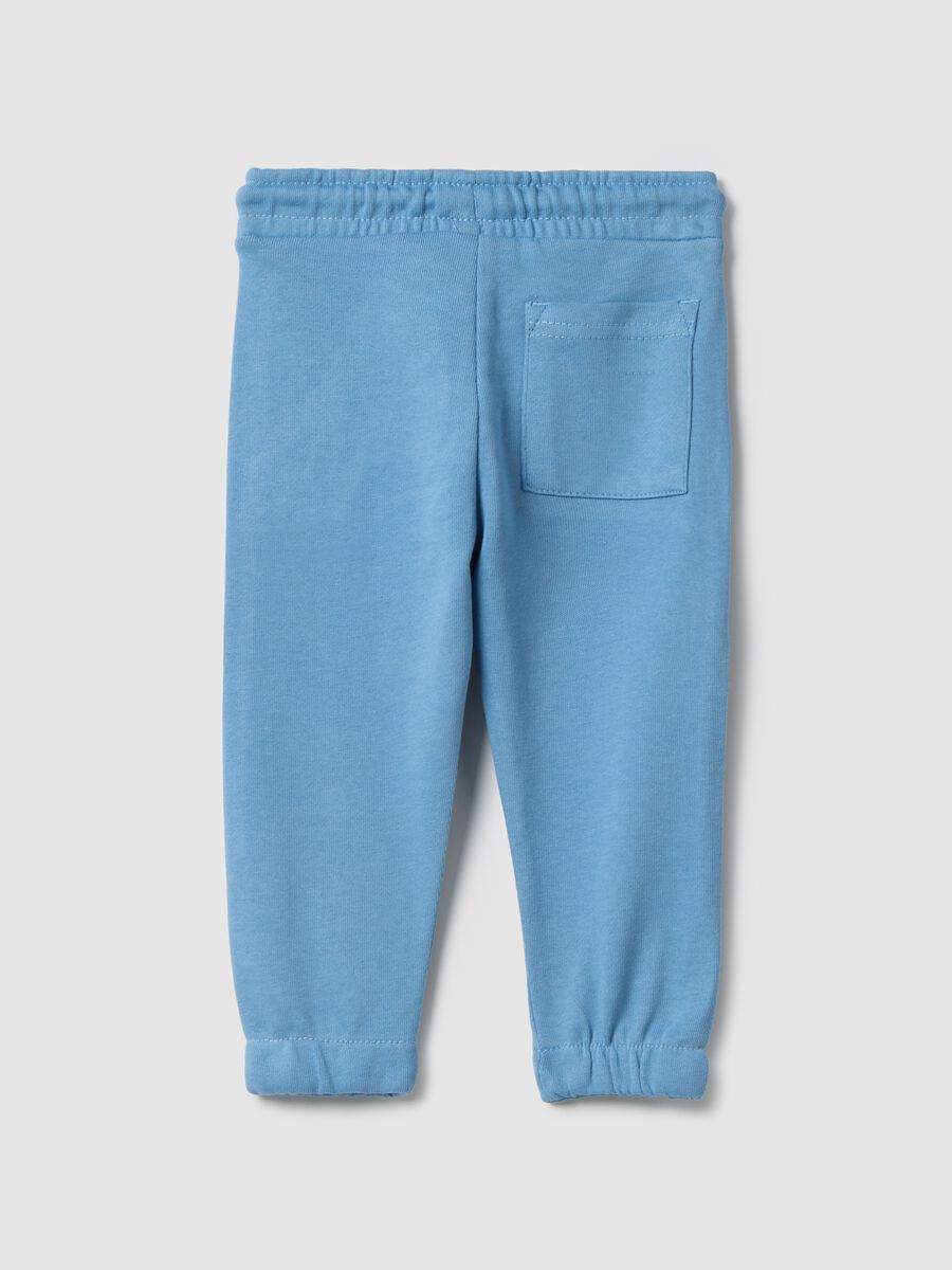 Toddler Regular Fit Jogger Trousers in Pure Cotton Light Blue_1