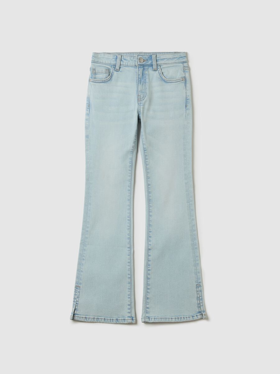 Flare-fit jeans with fading_0