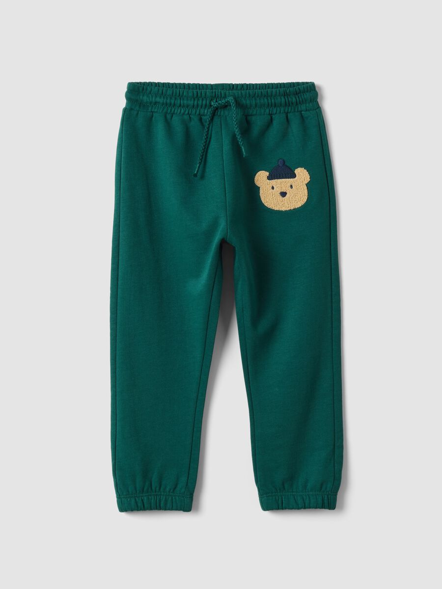 Pantaloni jogger verdi in puro cotone_0