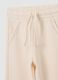 Girls' jogger trousers in pure beige cotton_2