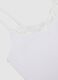 White stretchy viscose slim fit tank top with lace_5