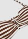 Brown bandeau bikini top in stretchy fabric_5