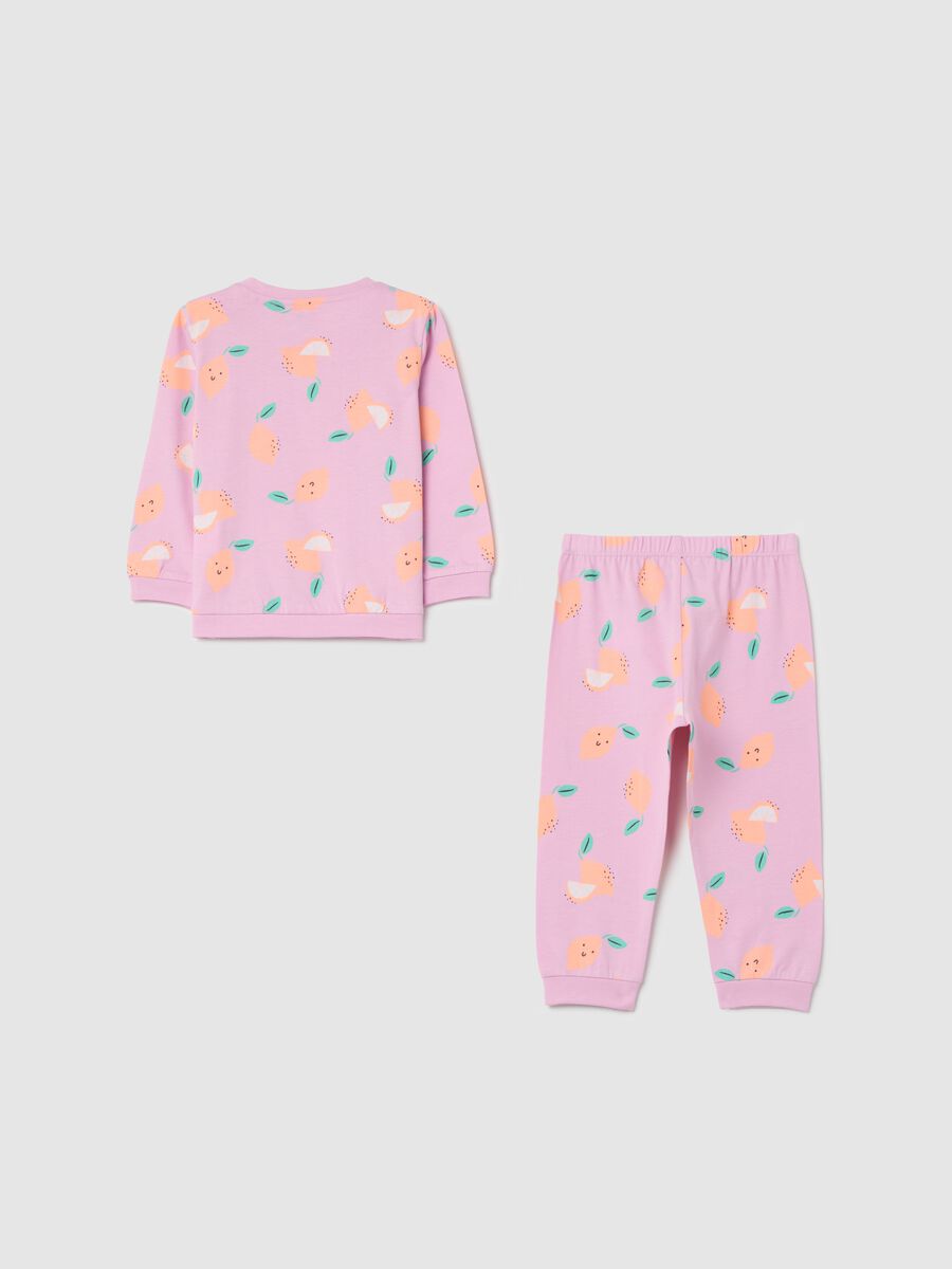 Cotton pyjamas with oranges print_1
