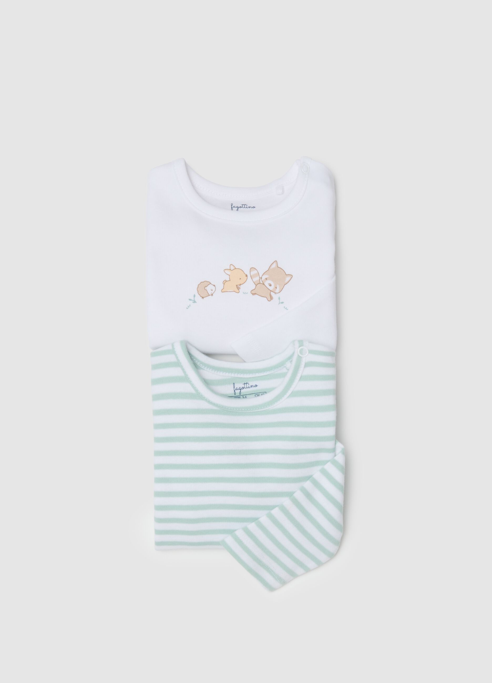 Multicolour pure cotton newborn bodysuit duo pack