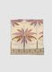 Brown pure cotton pareo with tropical print_5